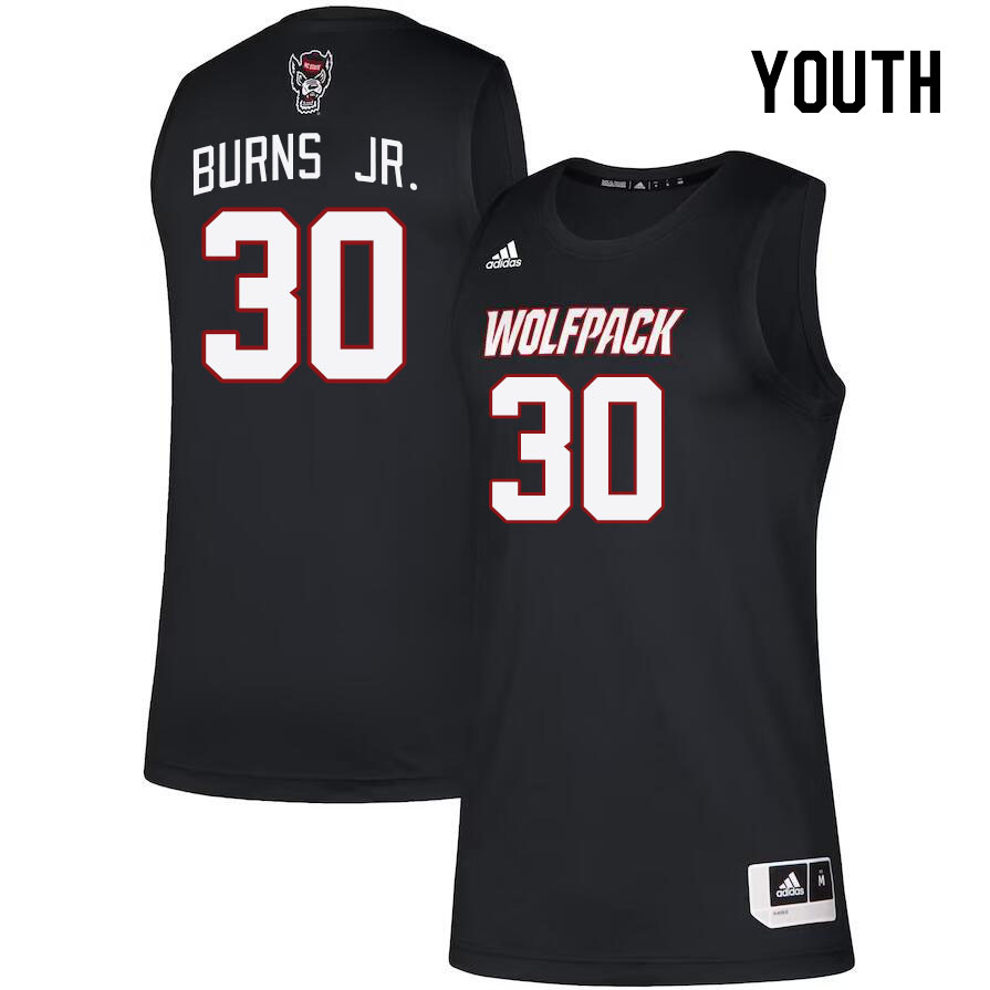Youth #30 DJ Burns Jr. NC State Wolfpack College Basketball Jerseys Stitched Sale-Black - Click Image to Close